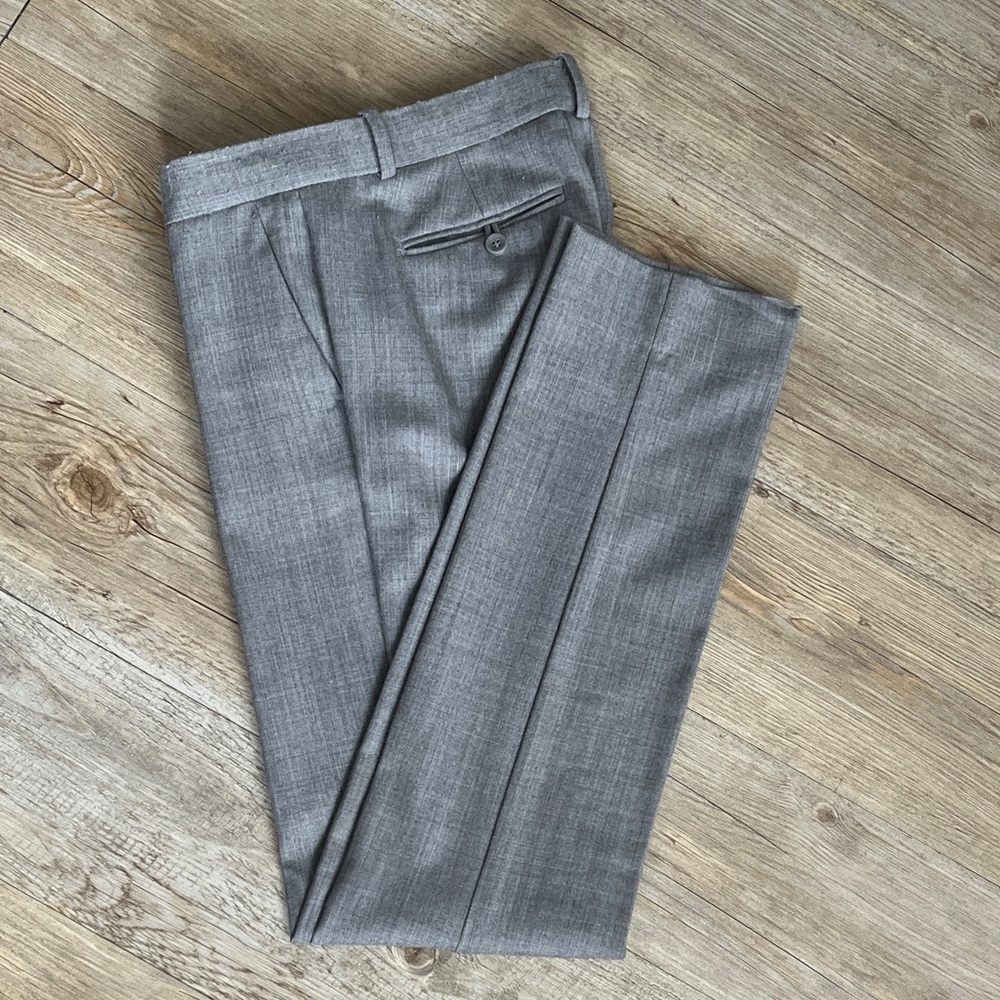 GAP Wool True Straight Stretch Pants in Gray
